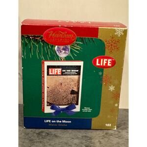 Carlton LIFE on the Moon Double Sided Water Globe Ornament #103 - READ